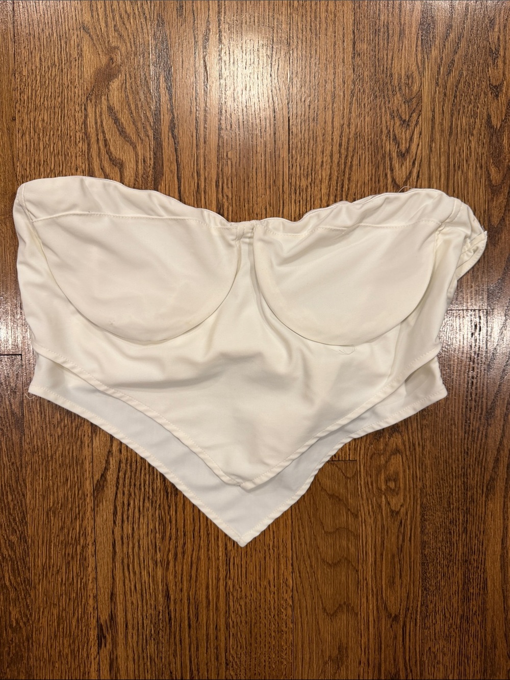 Tiger Mist Leesa Bandeau Strapless white Bustier Top size medium
